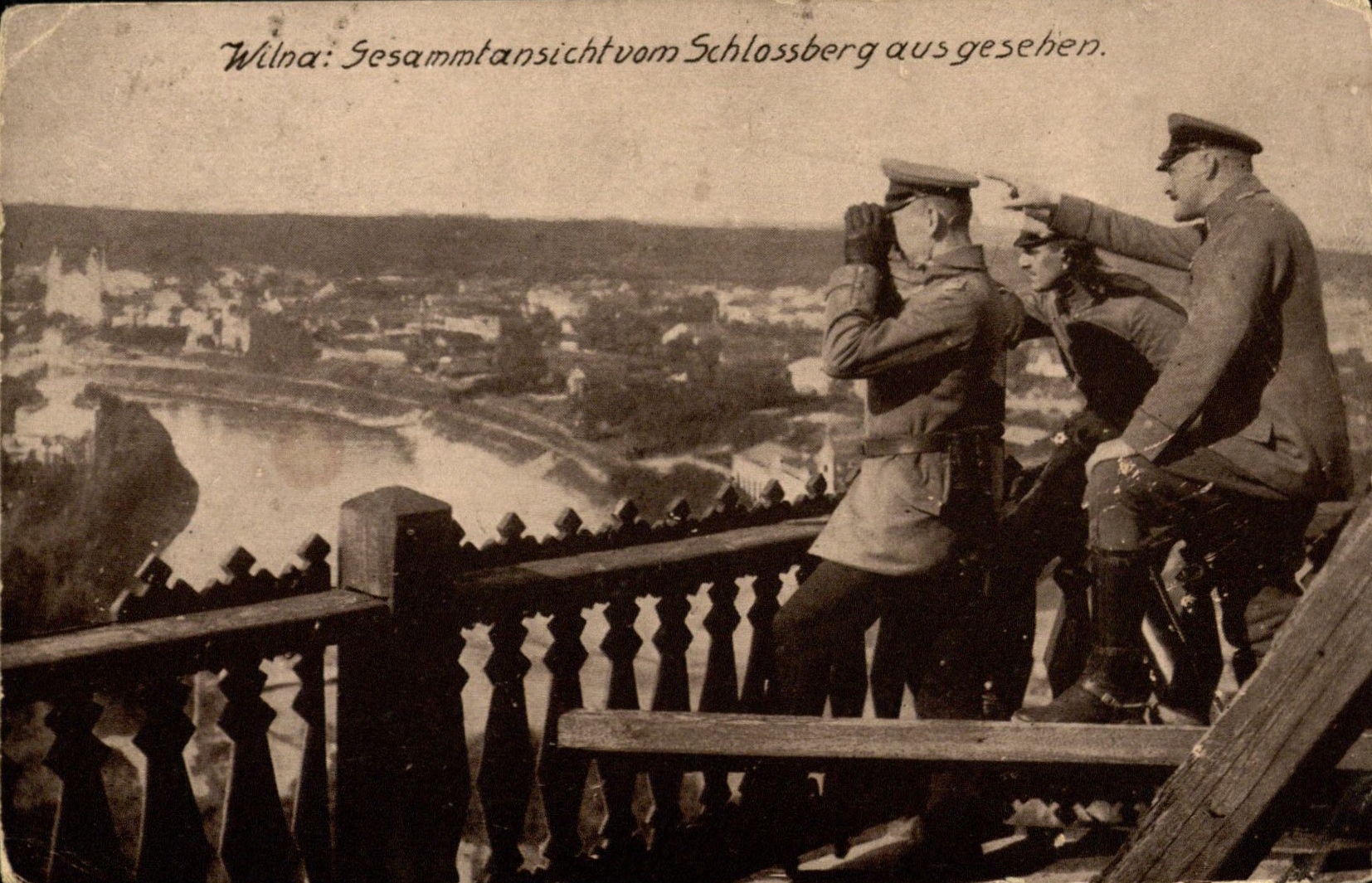 Vilniaus vaizdas nuo Pilies kalno. Atvirukas, išleistas Berlyne. [1915]