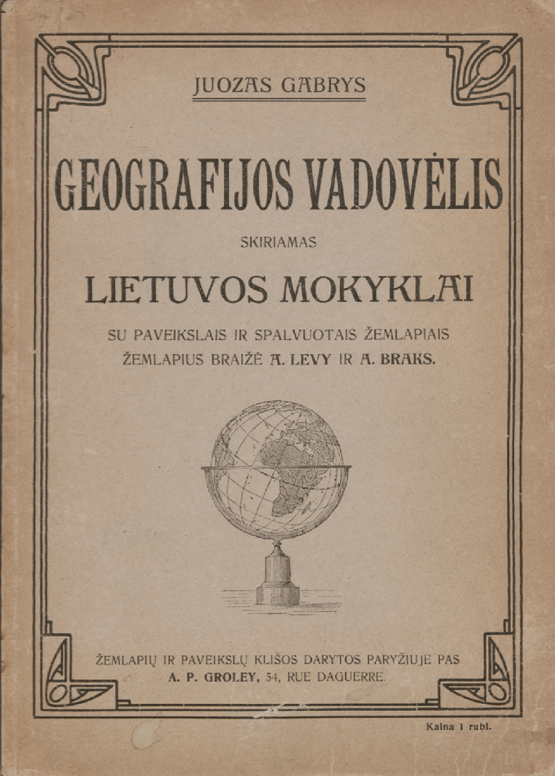 J. Gabrys. Geografijos vadovėlis