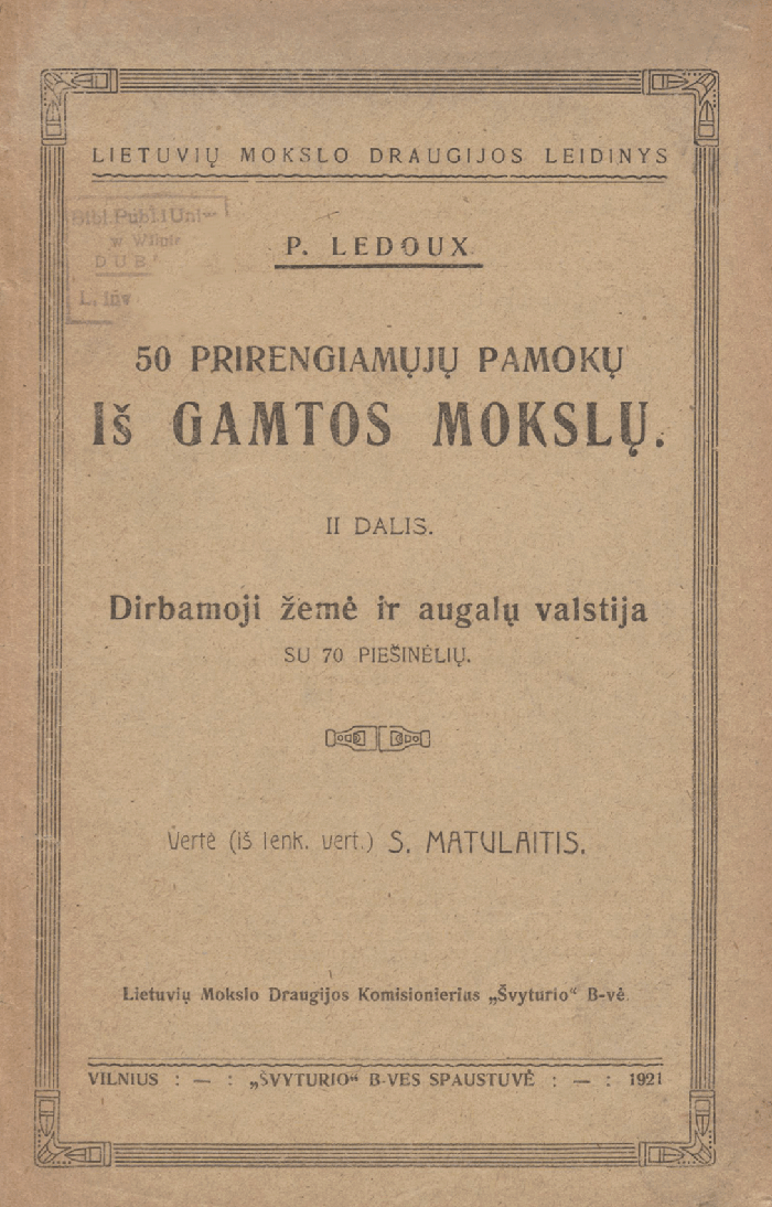 50 prirengiamųjų pamokų iš gamtos mokslų