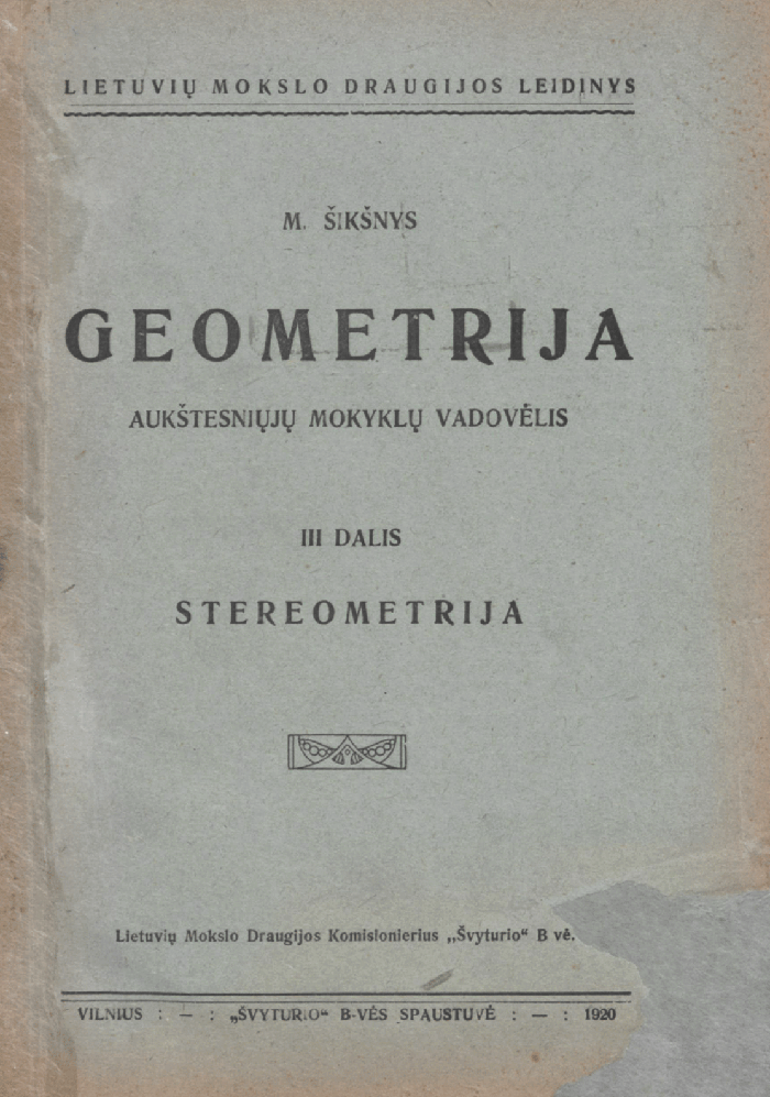 Geometrija. D. 3