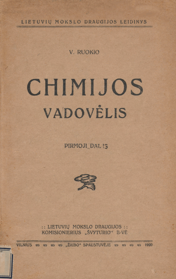 Chimijos vadovėlis. D. 1