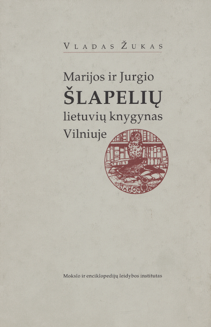 M.ir J. Šlapelių lietuvių knygynas Vilniuje