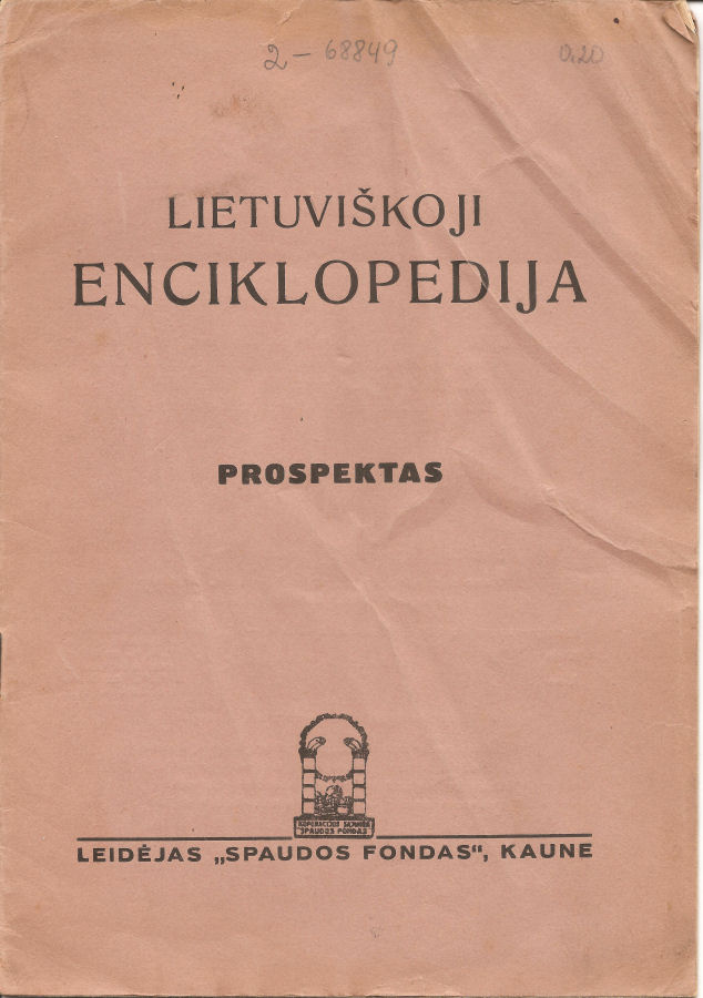 Lietuviškoji enciklopedija : prospektas