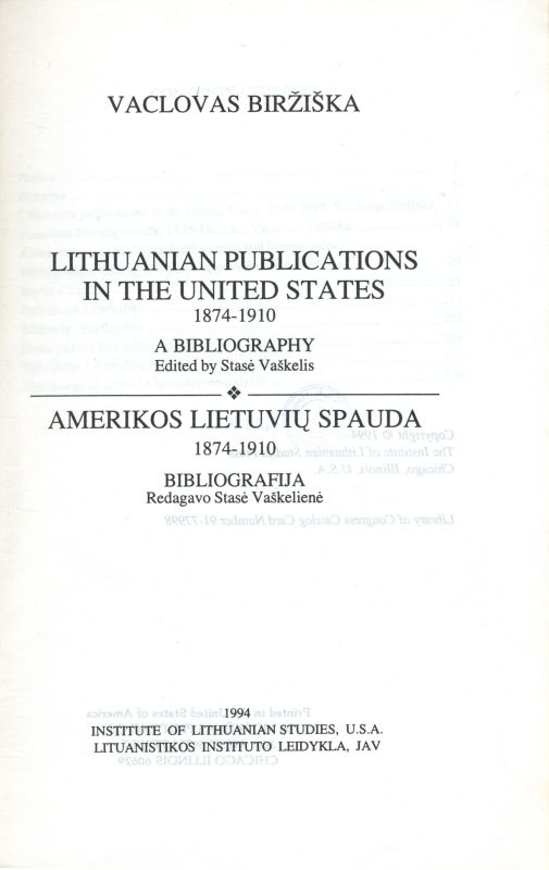Amerikos lietuvių spauda, 1874-1910