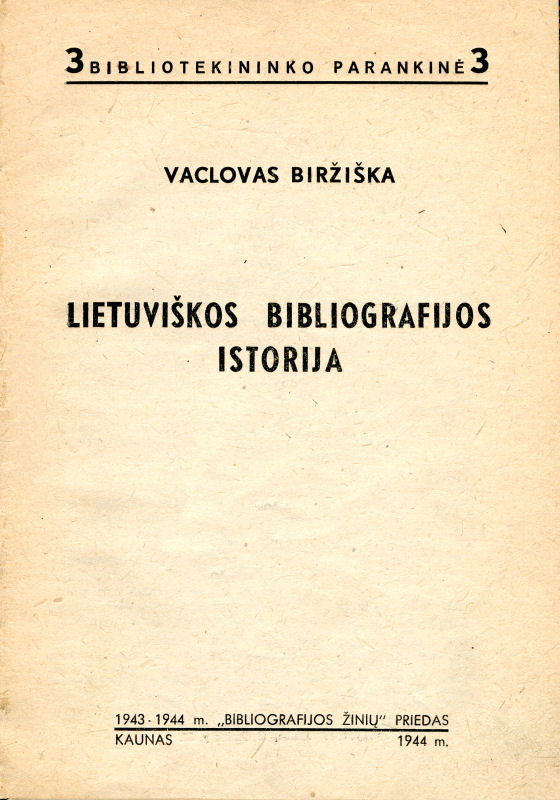 Lietuviškos bibliografijos istorija