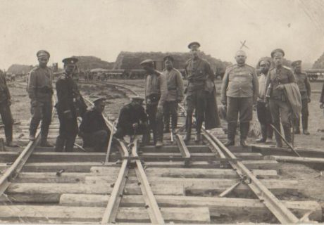 Generolas Vladislavas Renigeris vadovavo geležinkelio darbams Sokulkoje (dab. Lenkija). 1915. LMAVB RSS, Fg.1-896/2.