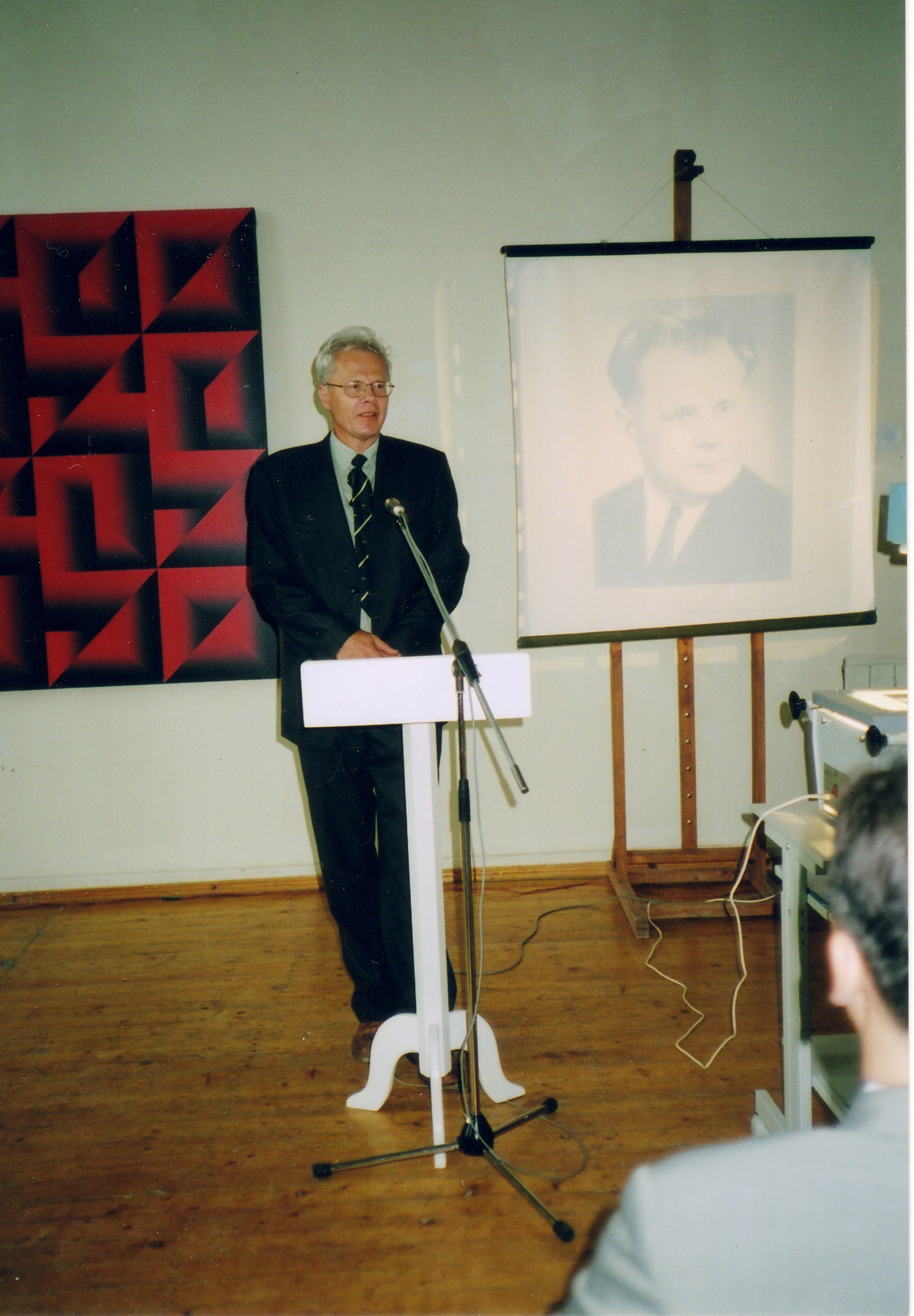 Pranešimas apie prof. Adolfą Jucį jo šimtųjų gimimo metinių minėjime Kretingos rajono savivaldybės Motiejaus Valančiaus bibliotekoje, 2004 m.