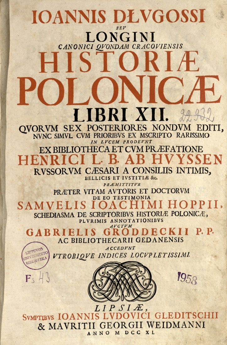 Historiae Polonicae [t.1]