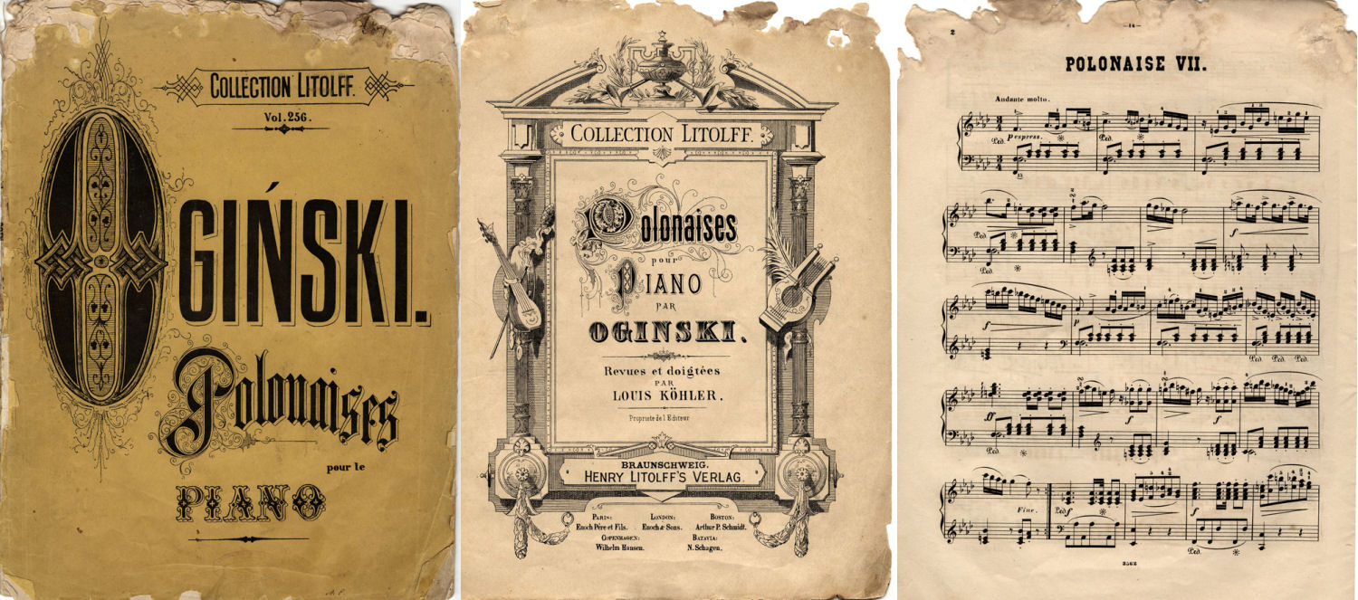 Collection Litolff. Vol. 256. Oginski. Polonaises pour le piano