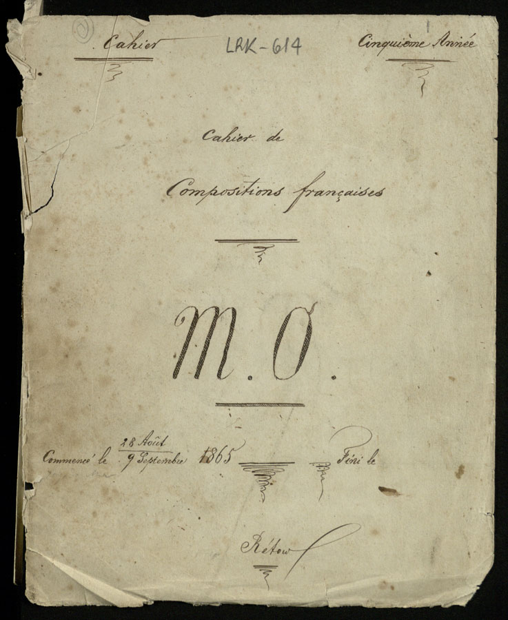 Cahier de Compositions françaises