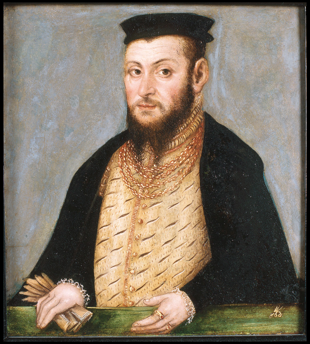 Lenkijos karalius ir Lietuvos didysis kunigaikštis Žygimantas II Augustas. Apie 1565. Luko Kranacho jaunesniojo dirbtuvės. FCzart